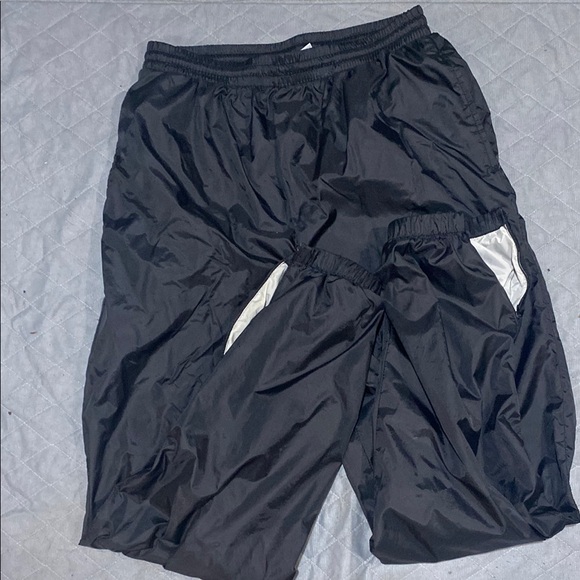 Vintage Franklin Men's Black Lined Windbreaker Pants Size Medium - Picture 1 of 4